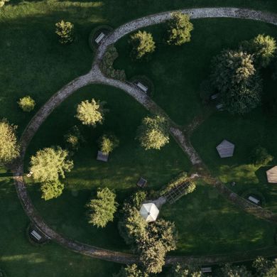 Unser Garten von oben