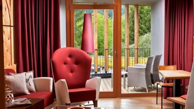 Der Wohnbereich mit Terrasse