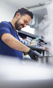 A chef at work